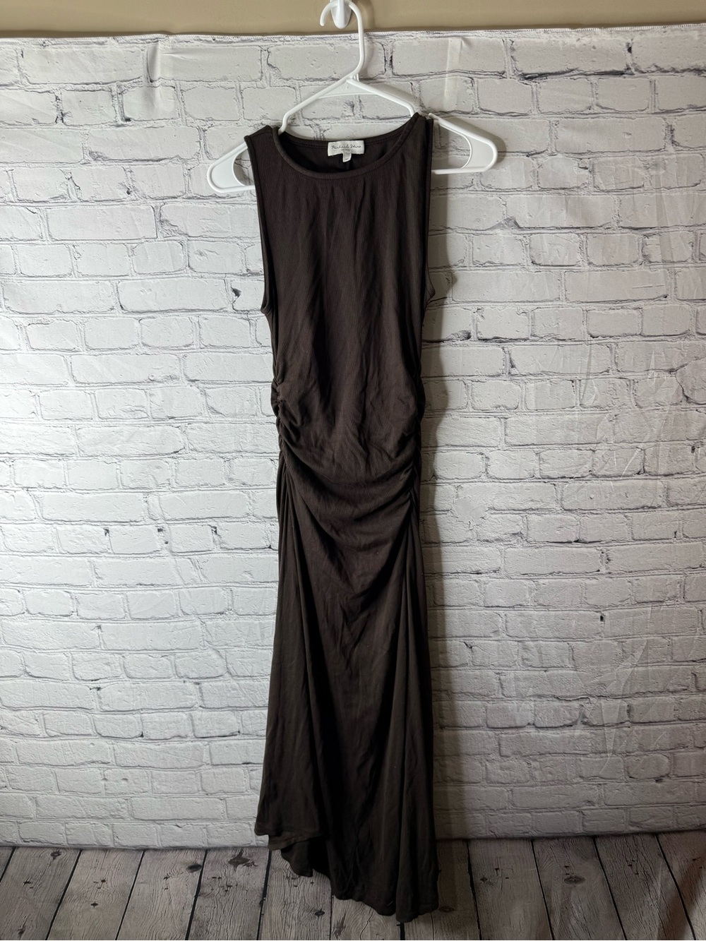 Michael stars Sleeveless Ruched Maxi Dress - Brown XS